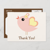 Carte Postale Corail, Pêche, Merci Inséparable jaune (Devant / Derrière)