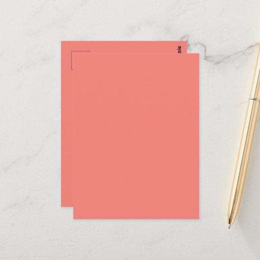 Carte Postale Corail rose (Devant/Arrière en situation)