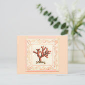 Carte Postale Corail rouge avec bordure conique (Debout devant)