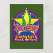 Carte Postale Corail Star bleu violet BG vert (Devant)