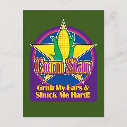 Carte Postale Corail Star bleu violet BG vert (Devant)