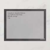 Carte Postale Coral Chalkboard Script Plage Merci de mariage (Dos)