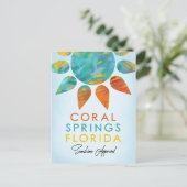 Carte Postale Coral Springs Floride Sunshine Travel (Debout devant)