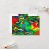 Carte postale "Coral Tides" (Devant/Arrière en situation)