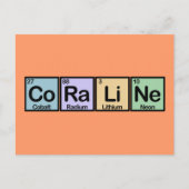 Carte Postale Coraline en éléments (Devant)