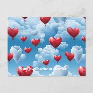 Carte Postale Corazones en cielo