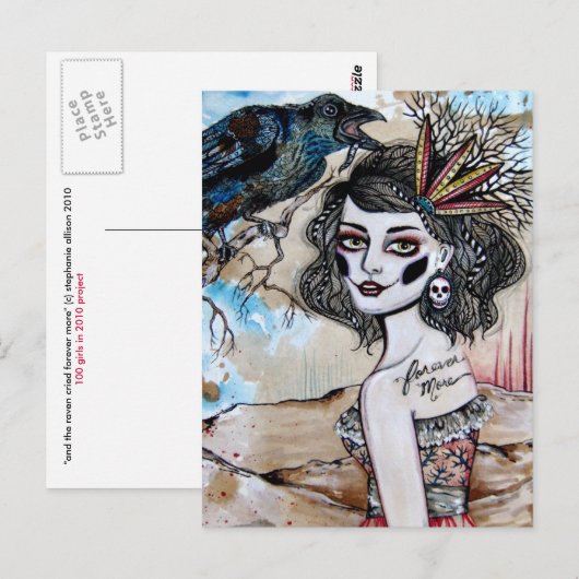 Carte Postale Corbeau (Devant / Derrière)