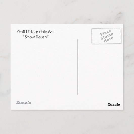 Carte postale Corbeau (Dos)