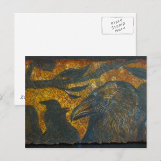 Carte Postale Corbeau (Devant / Derrière)