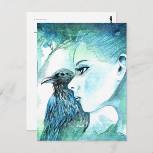 Carte Postale Corbeau (Devant / Derrière)