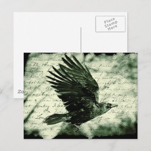 Carte Postale Corbeau 9 (Devant / Derrière)