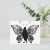 Carte Postale Corbeau à papillon noir et blanc (Debout devant)