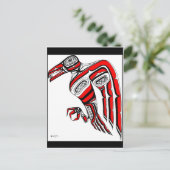 Carte Postale corbeau avec soleil (Debout devant)