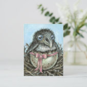 Carte Postale Corbeau bébé (Debout devant)
