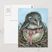 Carte Postale Corbeau bébé (Devant / Derrière)