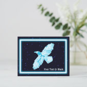 Carte Postale Corbeau bleu sur étoiles (Debout devant)