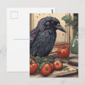 Carte Postale Corbeau dans la cuisine (Devant / Derrière)