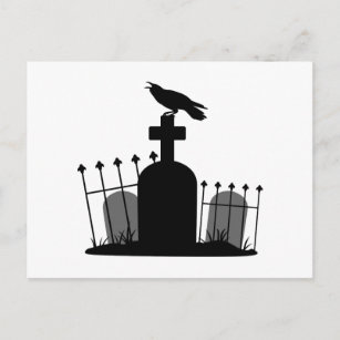 Carte Postale Corbeau de cimetière