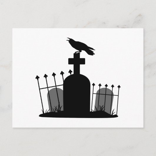 Carte Postale Corbeau de cimetière (Devant)