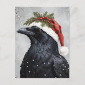 Carte Postale Corbeau de Noël (Devant)
