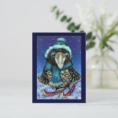 Carte Postale Corbeau de ski (Debout devant)