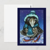 Carte Postale Corbeau de ski (Devant / Derrière)