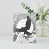 Carte Postale Corbeau et Lune (Debout devant)