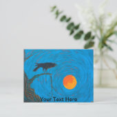 Carte Postale Corbeau et pleine lune (Debout devant)