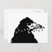 Carte Postale Corbeau Nevermore d'Edgar Allan Poe (Devant / Derrière)