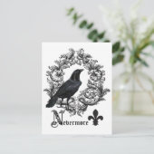 Carte Postale corbeau noir de Halloween vintage moderne (Debout devant)
