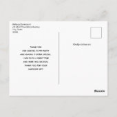 Carte Postale Corbeau noir sur un Merci d'illustration de branch (Dos)