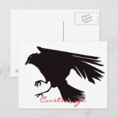 Carte Postale Corbeau noir vol Thunder_Cove (Devant / Derrière)