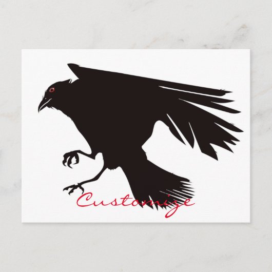 Carte Postale Corbeau noir vol Thunder_Cove (Devant)