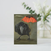 Carte Postale corbeau pluie 2 (Debout devant)