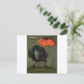 Carte Postale corbeau pluie 2 (Debout devant)
