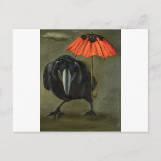 Carte Postale corbeau pluie 2