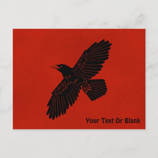 Carte Postale Corbeau rouge (Devant)