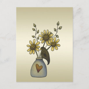 Carte Postale Corbeaux primitifs Tournesols 