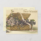 Carte Postale Corbeille de fleurs (Devant / Derrière)