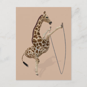 Carte Postale Corde d'athlétisme Jumping Giraffe
