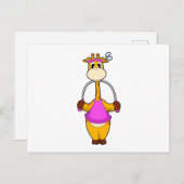 Carte Postale Corde de fitness Girafe (Devant / Derrière)