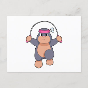 Carte Postale Corde de fitness pour taupe