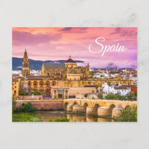 Carte Postale Cordoue, Espagne Belle vue coucher de soleil