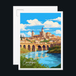 Carte Postale Cordoue Espagne Illustration de voyage Art vintage<br><div class="desc">Cordoue Espagne Illustration de voyage Art vintage</div>
