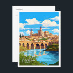 Carte Postale Cordoue Espagne Illustration de voyage Art vintage<br><div class="desc">Cordoue Espagne Illustration de voyage Art vintage</div>