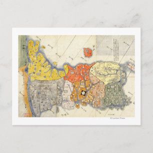 Carte Postale Corée du Nord et Corée du SudCarte panoramique