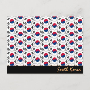 Carte Postale Coréen / Drapeau coréen /Corée du Sud