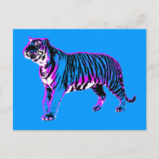 Carte Postale Corey Tiger 1980 Retro Vintage Wild Tiger