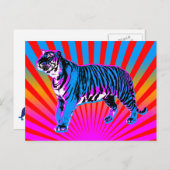 Carte Postale Corey Tiger 80s Retro Tiger Soleil Levant (Devant / Derrière)