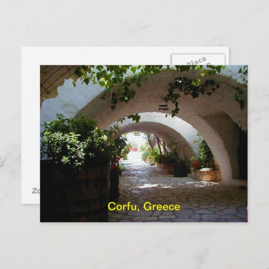 Carte Postale Corfou, Grèce (Devant / Derrière)